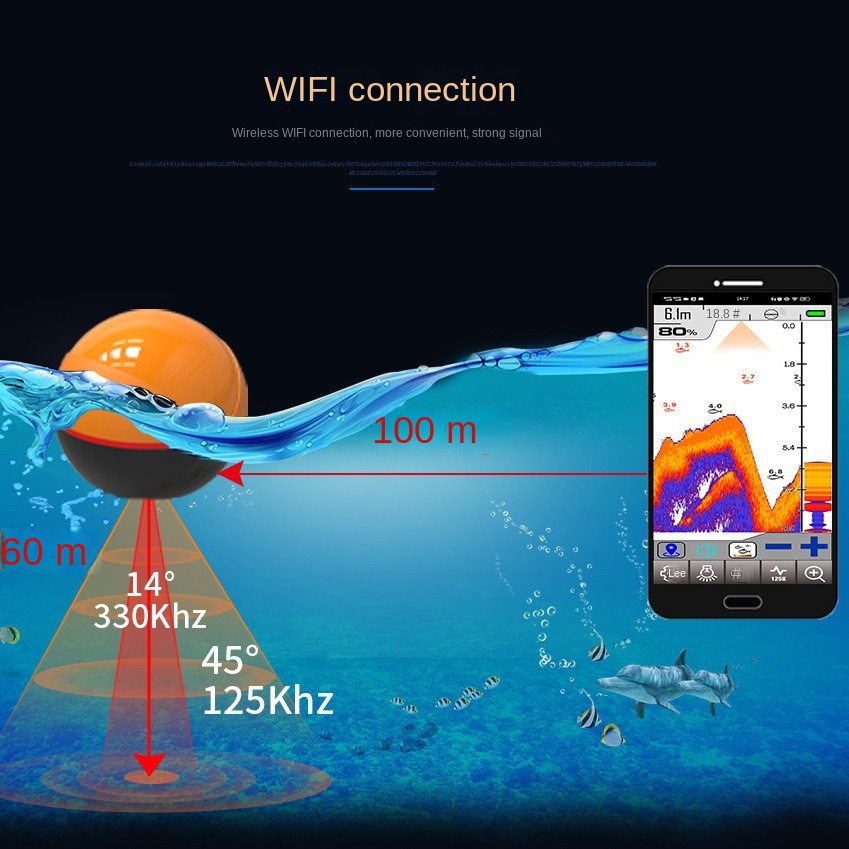 new Dual-Frequency Smart WiFi  - đánh giá và giá Fish Finder