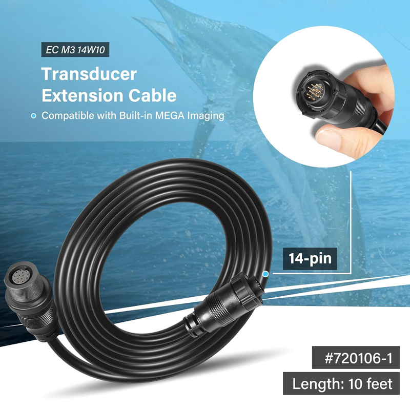 Transducer Extension Cable 10F - đánh giá và giá Fish Finder