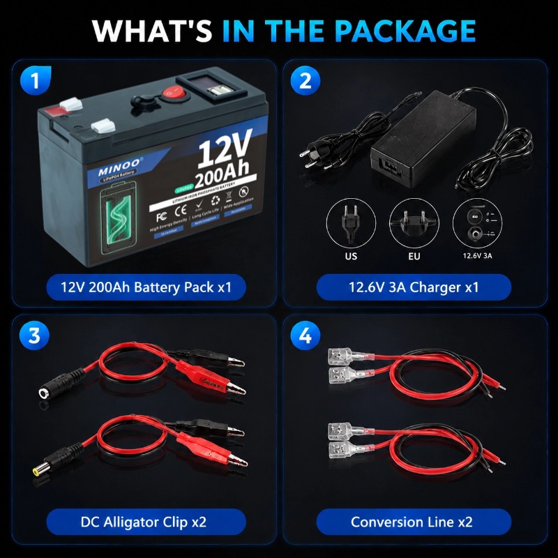12V 200Ah LiFePO4 Battery Deep - đánh giá và giá Fish Finder Charger