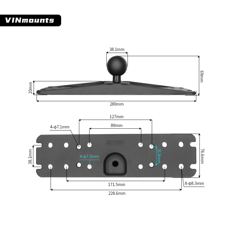 Aluminum Fish Finder Mount wit - đánh giá và giá Fish Finder Mount